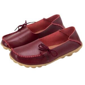 DUOYANGJIASHA Loafers Casual shoes Slip Leather Driving Outdoor Walking Flats